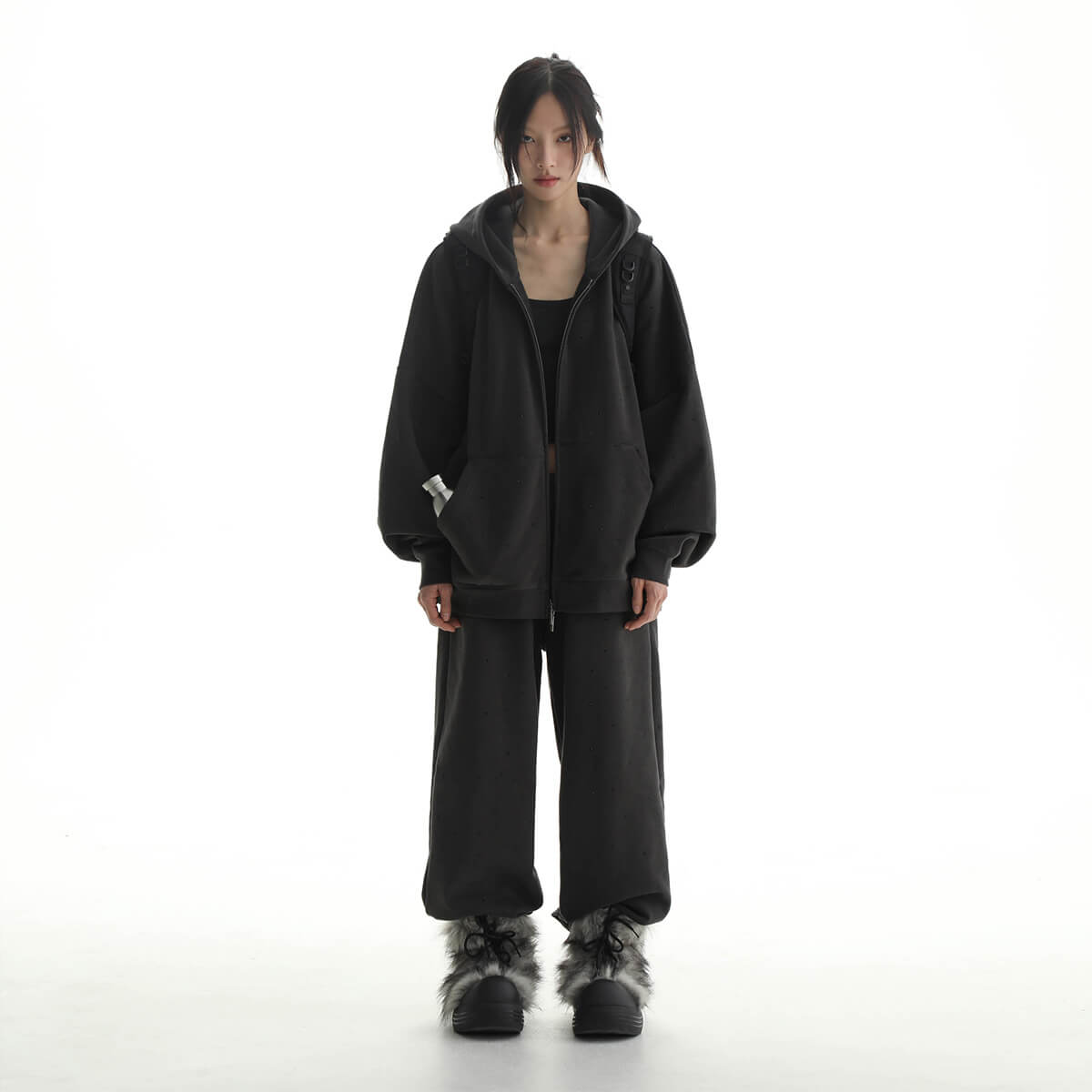 Custom Logo Print Heavy Weight Cotton Blank Luxury Hoodies Tracksuit Unisex