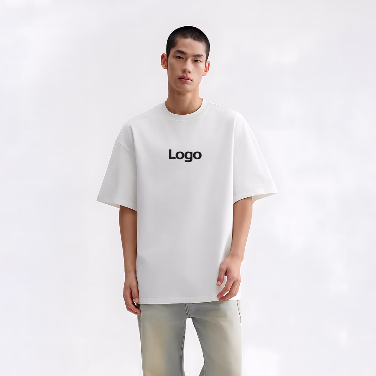 Custom Wholesale Men's Loose-Fit High Quality T-Shirt