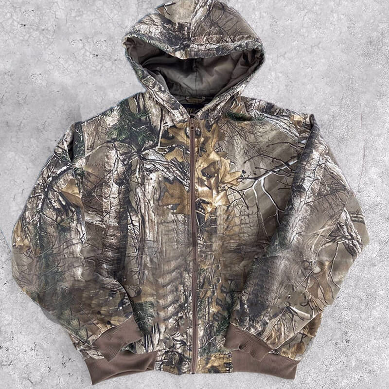 YALI-Clothing Custom Zip Up Hoodies 100% Katoen Camouflage Echte Boom voor Mannen Groothandel