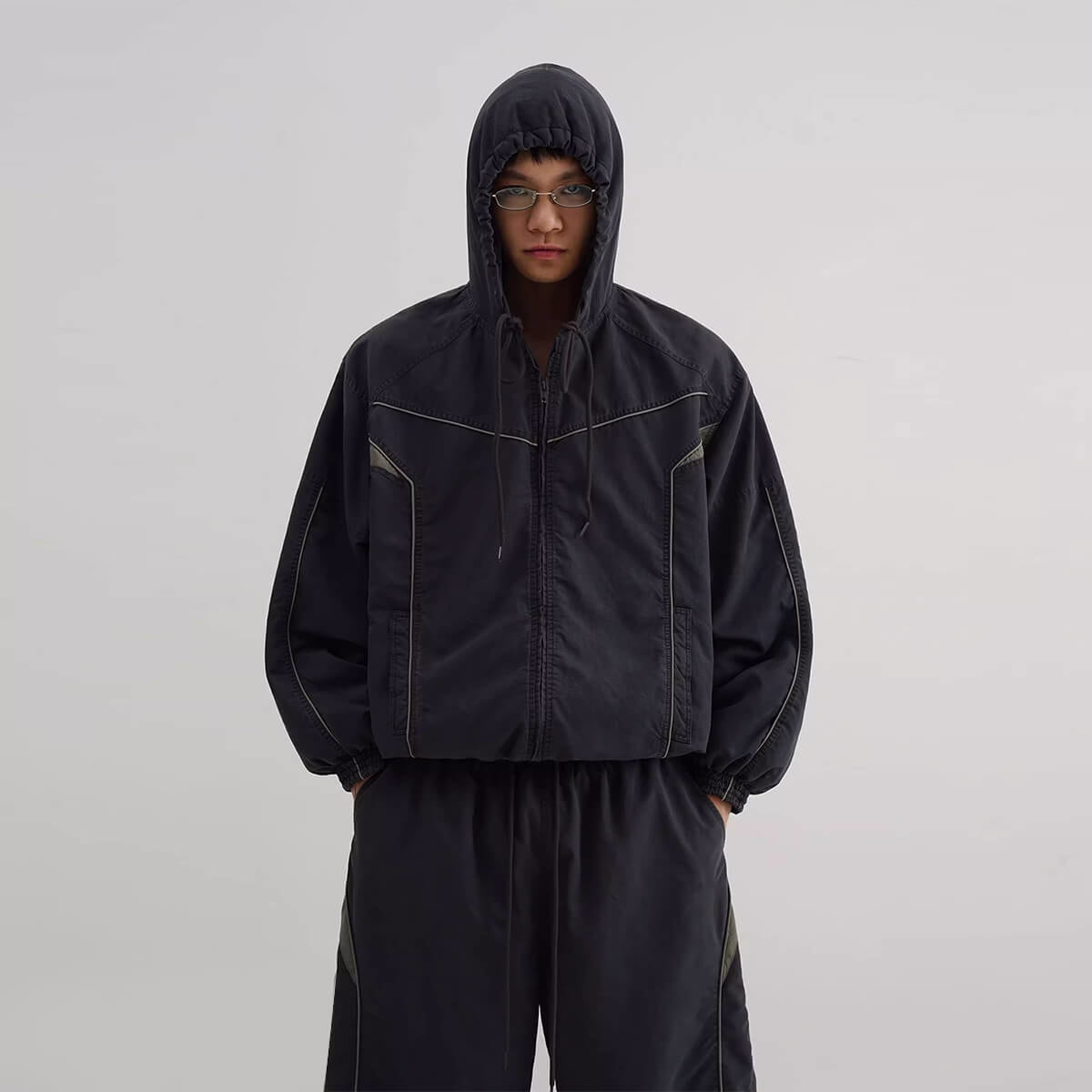 YALI-Clothing Wholesale Vintage Tracksuit Custom OEM Sweatsuit Set