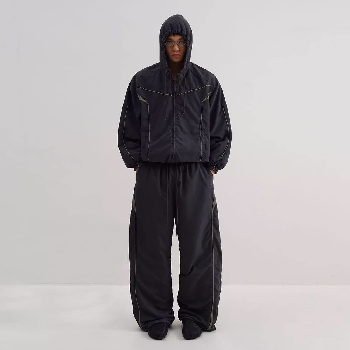 YALI-Clothing Wholesale Vintage Tracksuit Custom OEM Sweatsuit Set