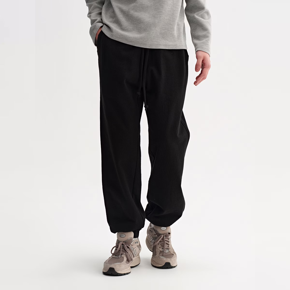 Wholesale Customized Distressed Knit Sweatpants Heavyweight Washed Vintage Pants Casual Cotton Ribbed Ankle Pants