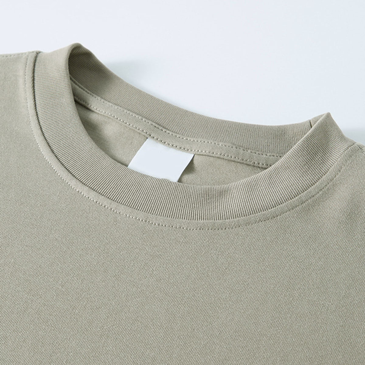 Yali-Clothing 305gsm OEMODM Custom Pullover Blank Round Neck Unisex Long Sleeve Cotton T-Shirt