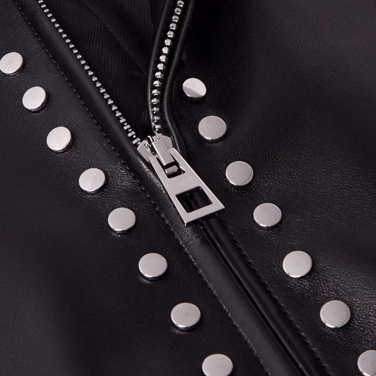 Yali-Clothing OEM logotipo personalizado Streetwear estilo punk zíper limpo ajuste cravejado PU couro Bomber Jacket