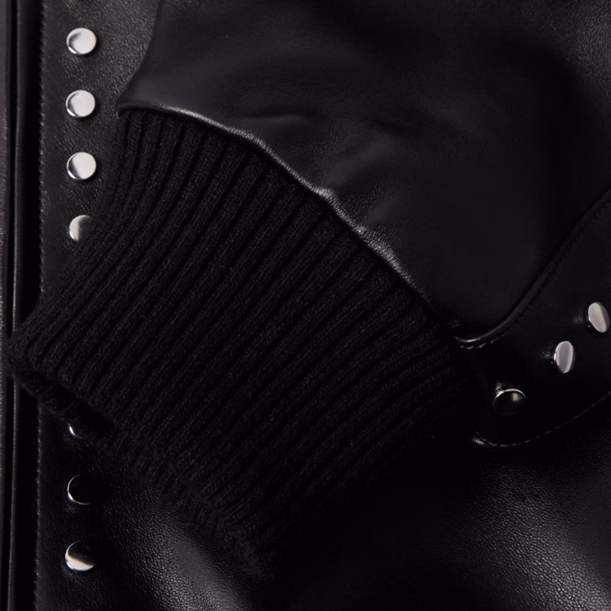 Yali-Clothing OEM logotipo personalizado Streetwear estilo punk zíper limpo ajuste cravejado PU couro Bomber Jacket