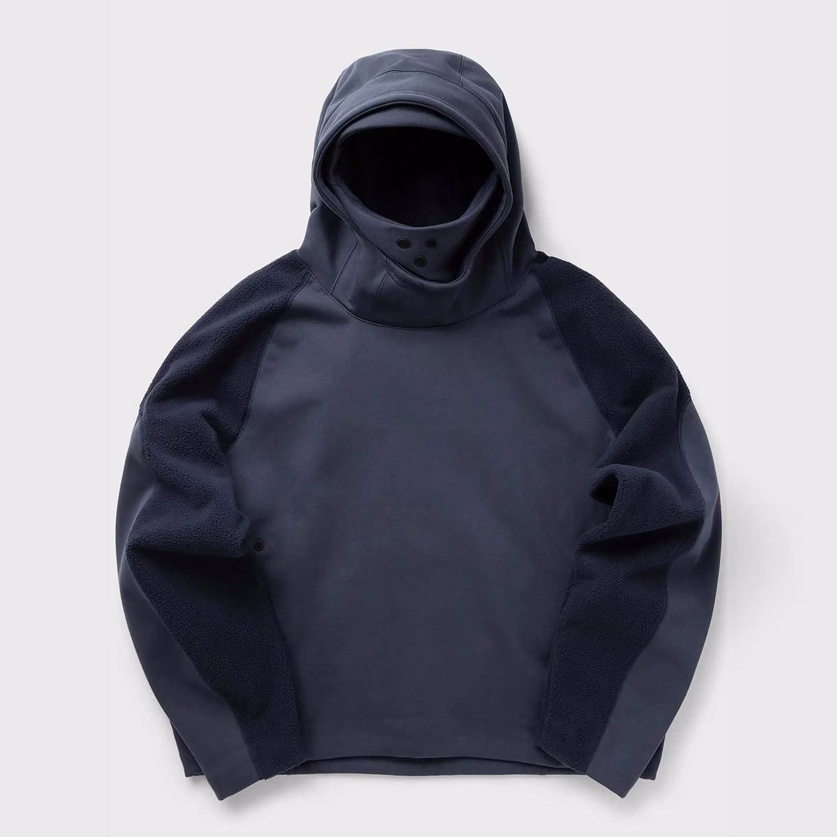 Yali-Clothing OEM Streetwear Veste à capuche en laine polaire et panneaux en tricot à œillets respirants double couche