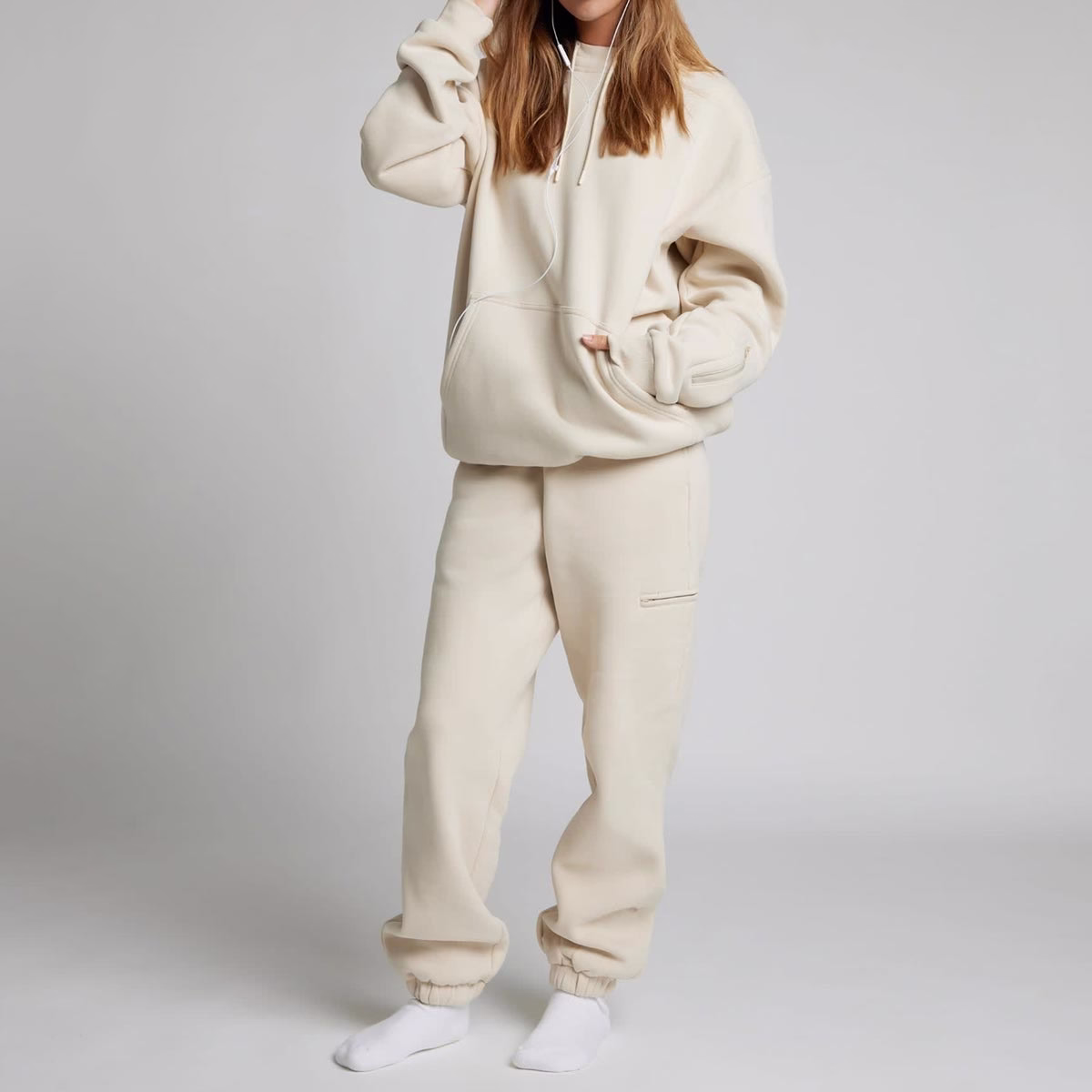 Yali Clothing Unisex Solid Color Customized Blank Oversized Cotton Hoodie With Sleep Eye Covers