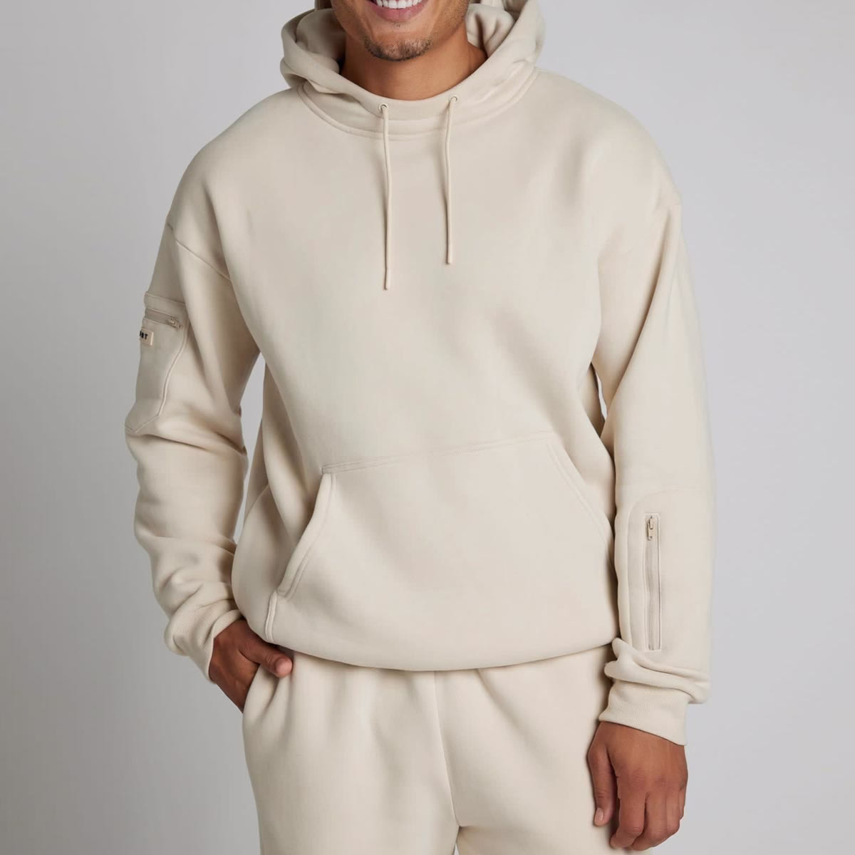 Yali Clothing Unisex Solid Color Customized Blank Oversized Cotton Hoodie With Sleep Eye Covers