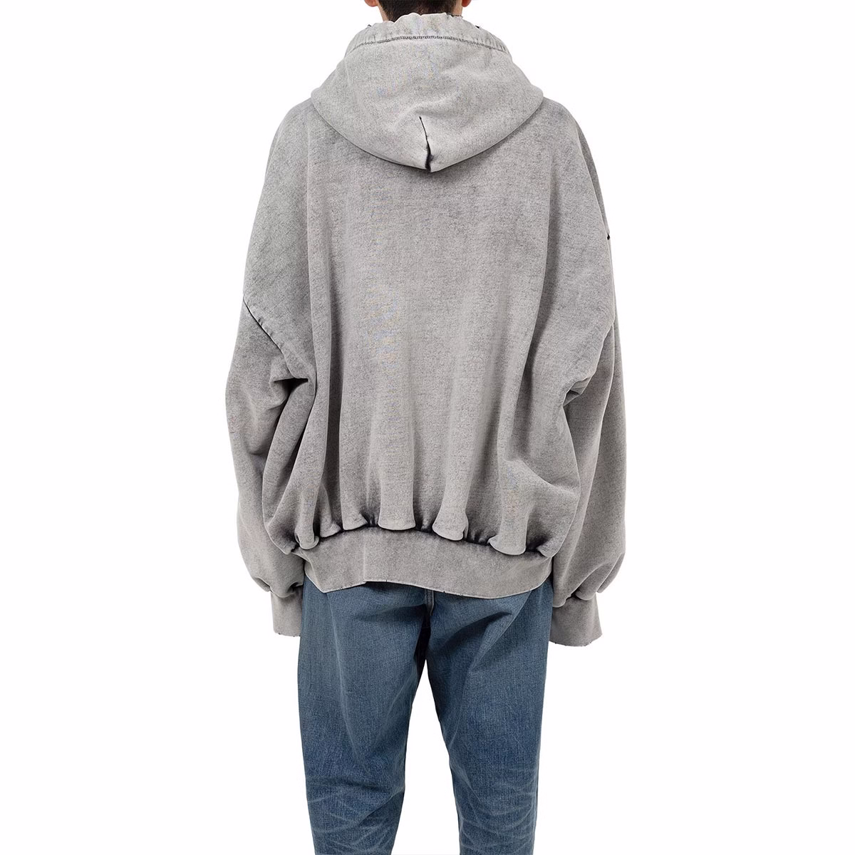 Yali Clothing Custom Acid Wash Men's Vintage Distressed Oversized Zip up Streetwear Hoodie