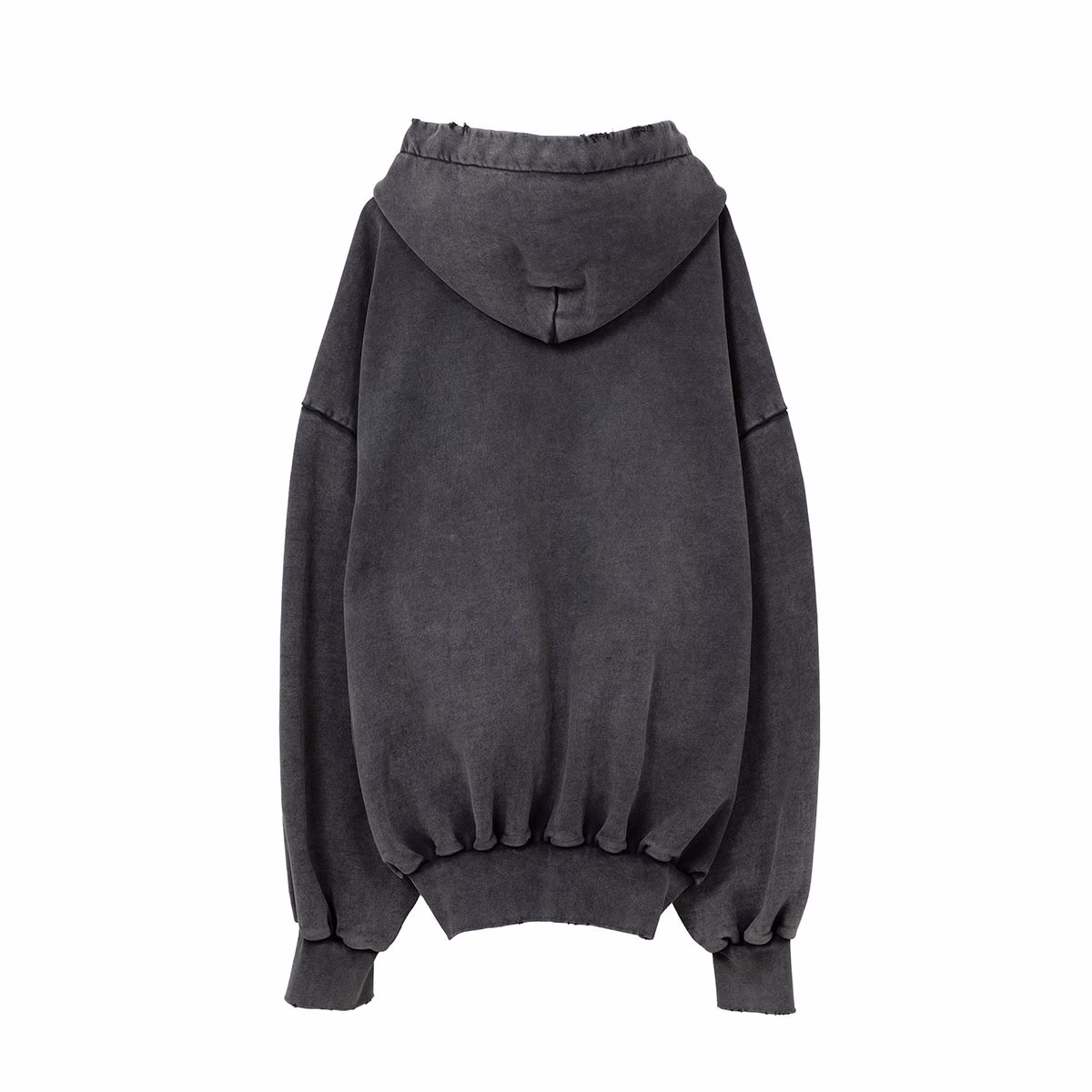 Yali Clothing Custom Acid Wash Men's Vintage Distressed Oversized Zip up Streetwear Hoodie