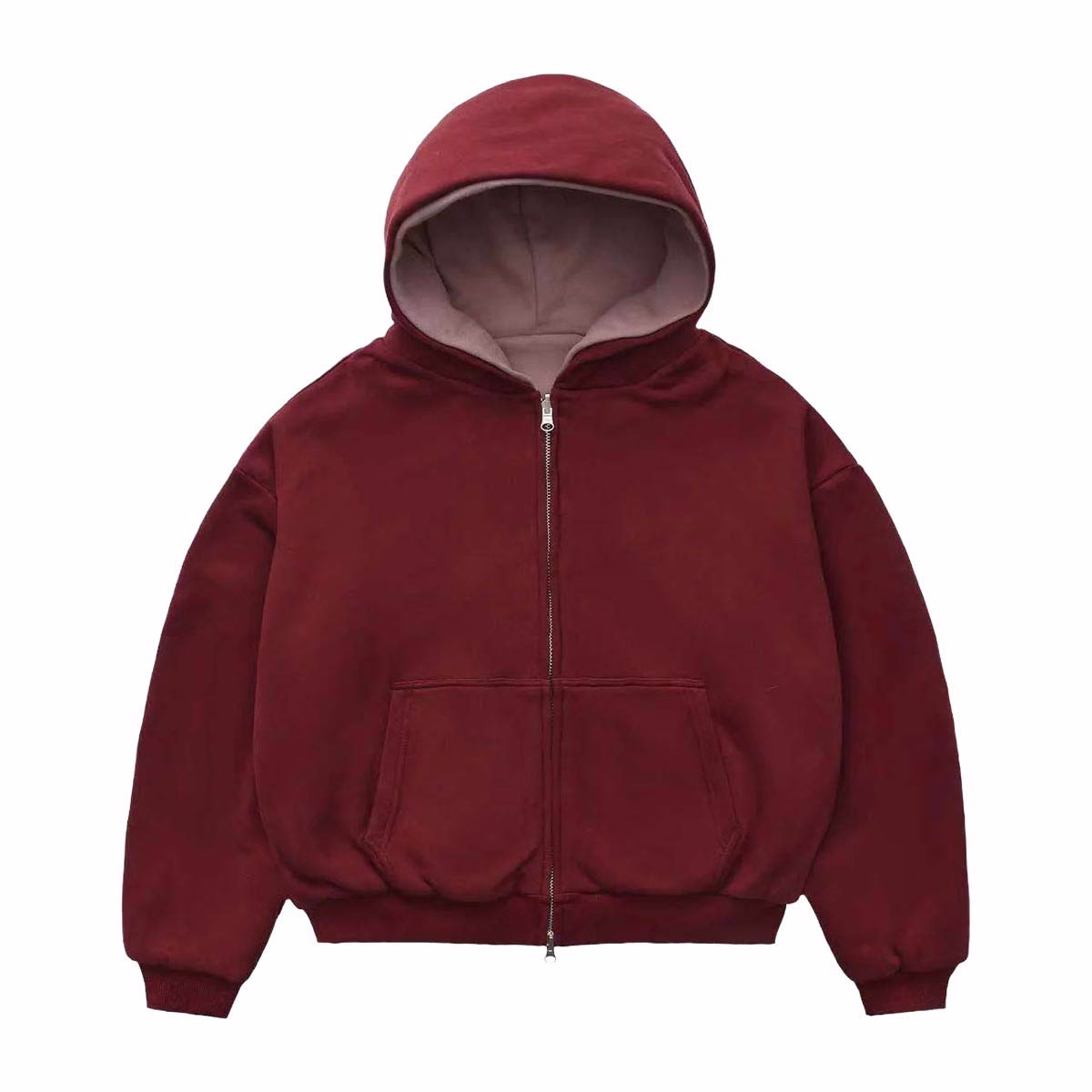 Yali-Clothing OEM High-Quality Heavyweight Zipper Hoodie Reversible Loose Fit Double-Layer Streetwear