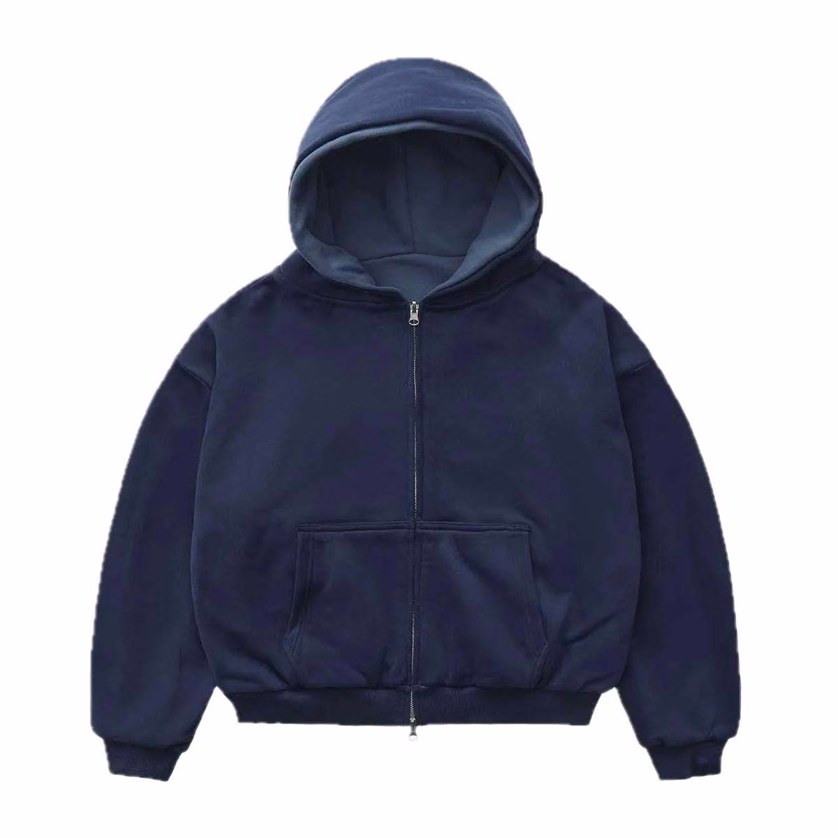 Yali-Clothing OEM High-Quality Heavyweight Zipper Hoodie Reversible Loose Fit Double-Layer Streetwear