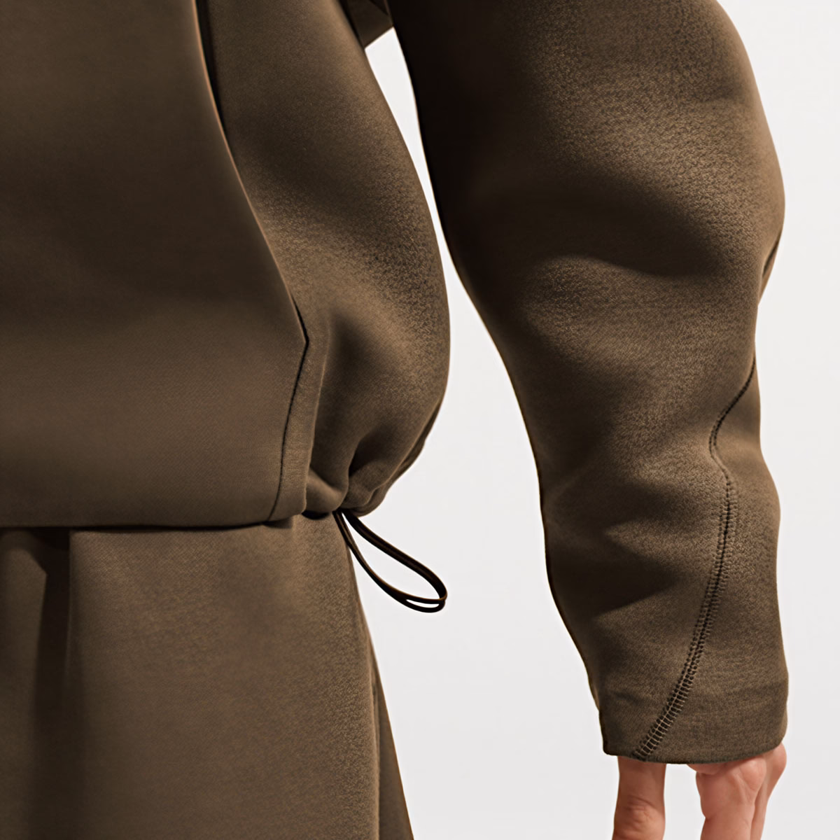 Aangepaste zwaar gewicht Sweatshirt met Scuba stof oversized Hoodie Drop Shoulder voor mannen