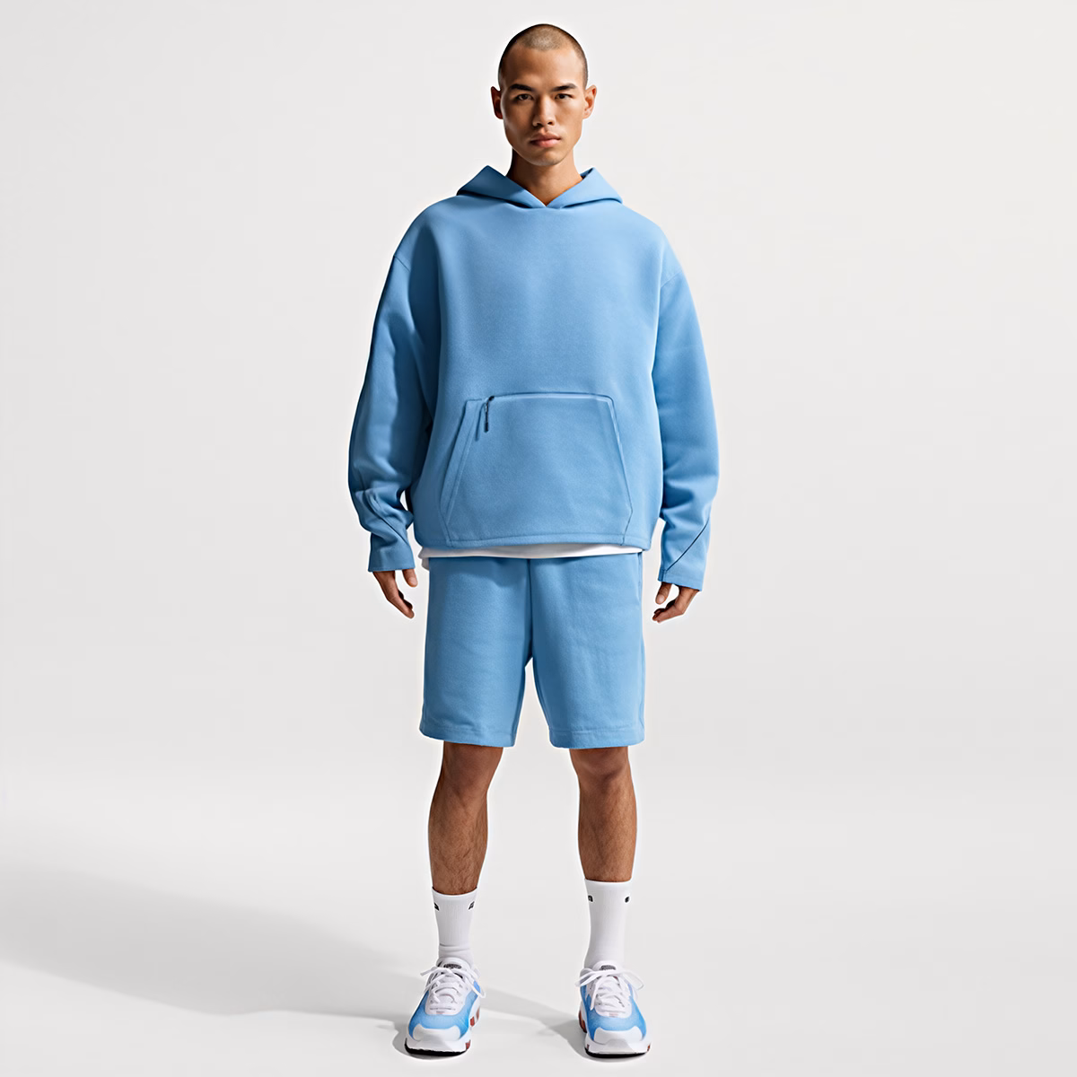 Aangepaste zwaar gewicht Sweatshirt met Scuba stof oversized Hoodie Drop Shoulder voor mannen