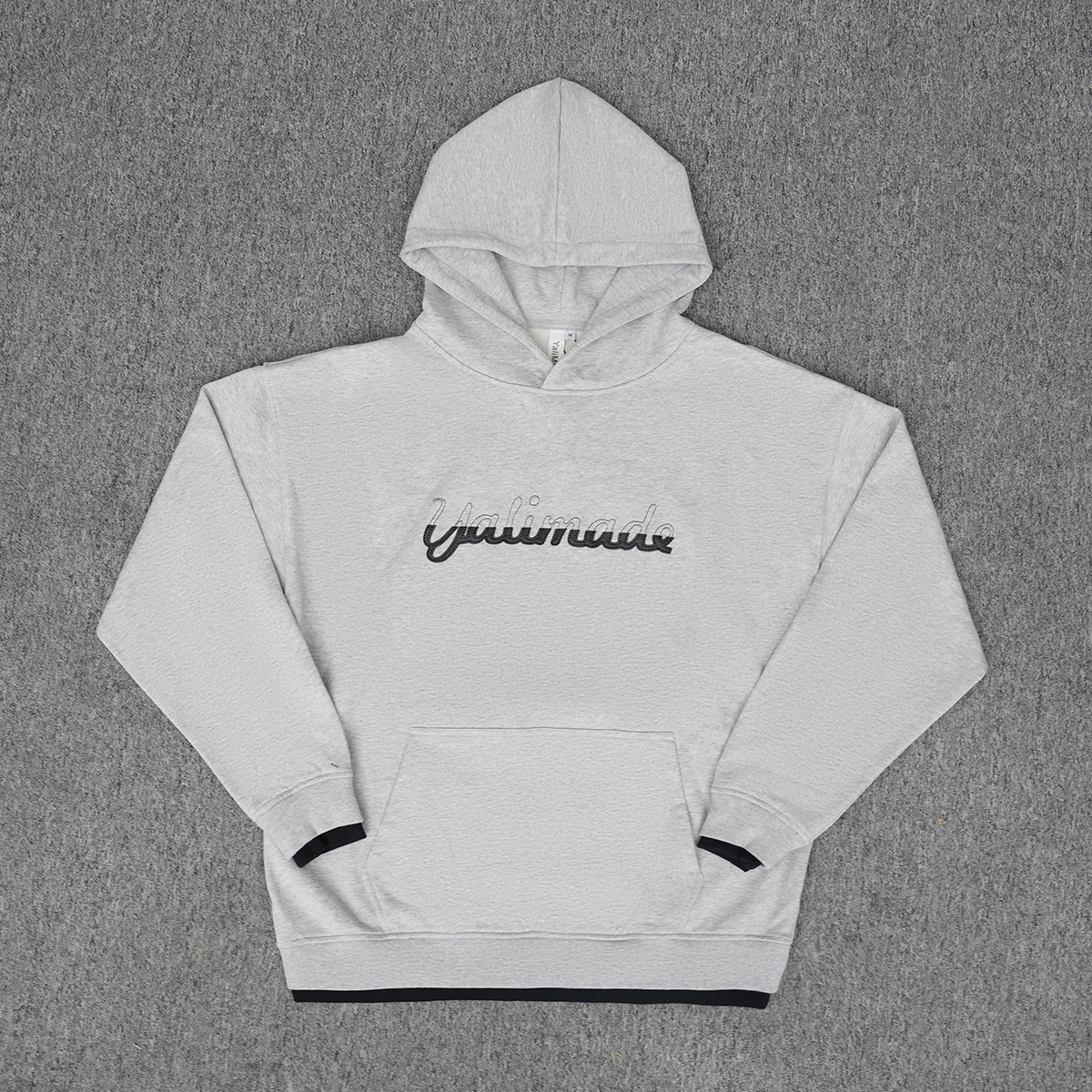 Yali Logo personalizzabile 400GSM Applique Box Hoodie 100% Cotone Bordo Naturale Retro