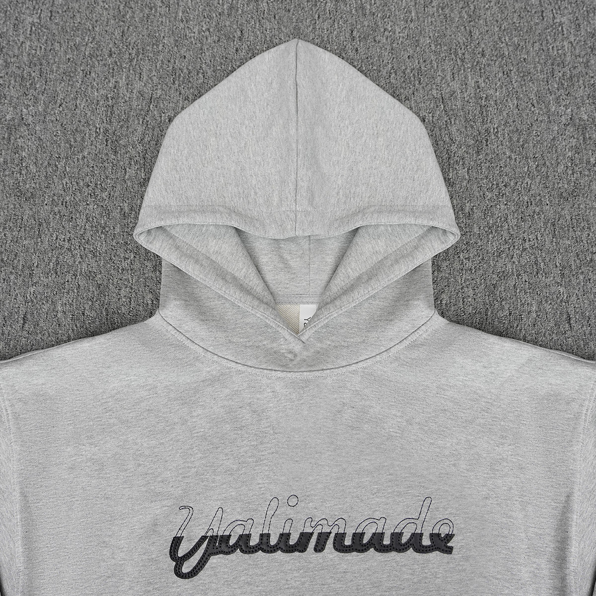 Yali Logo personalizzabile 400GSM Applique Box Hoodie 100% Cotone Bordo Naturale Retro