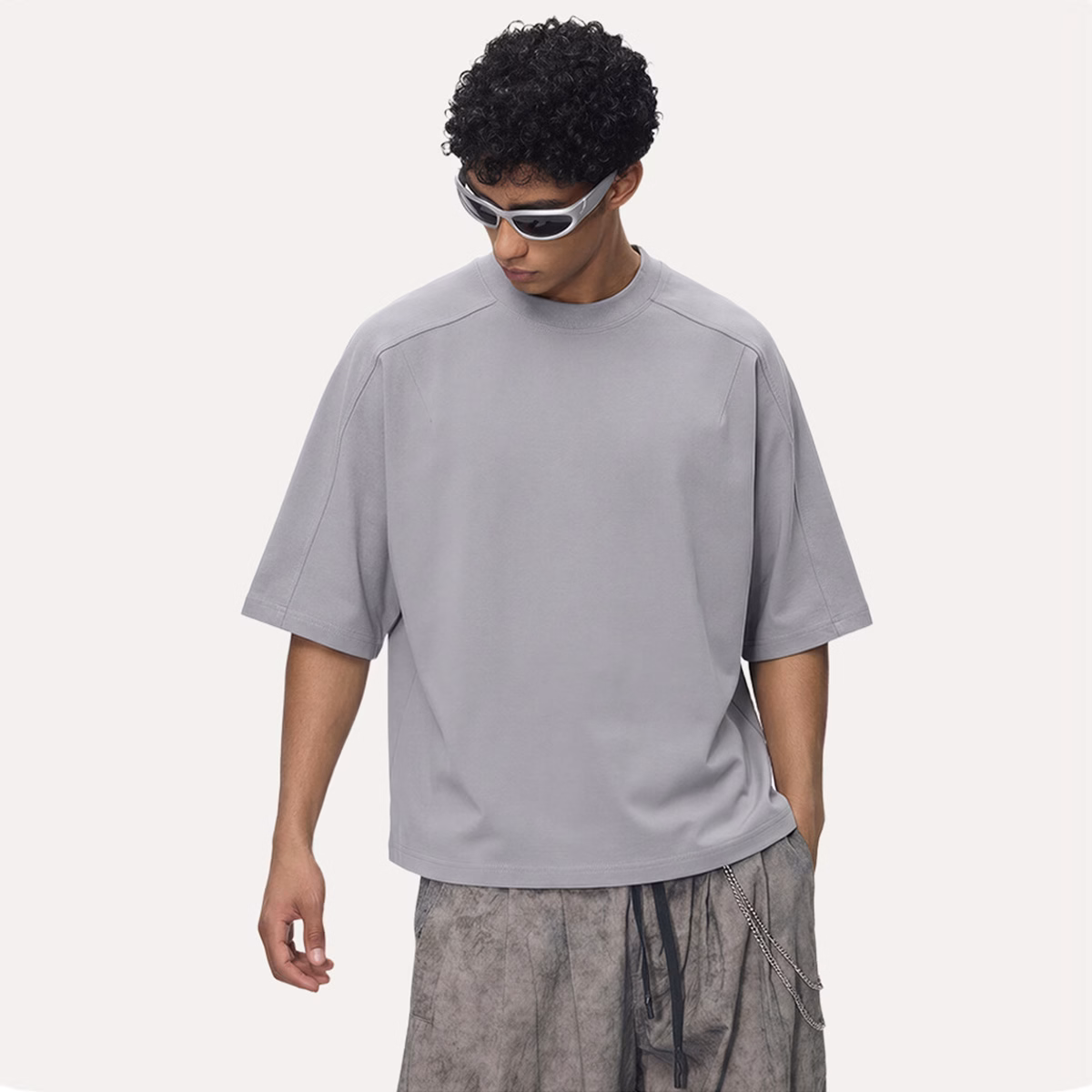 Custom OEM 180G T-Shirt sorona Boxy t-shirt for streetwear brand Blank T-Shirt Manufacturer