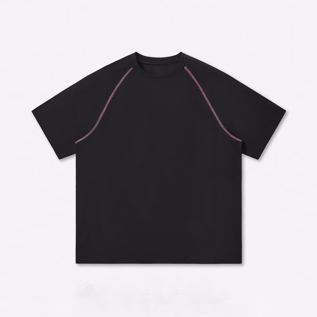 ODM 210GSM Sorona Oversized Contrast Stitching Streetwear T-Shirt Fabrikant