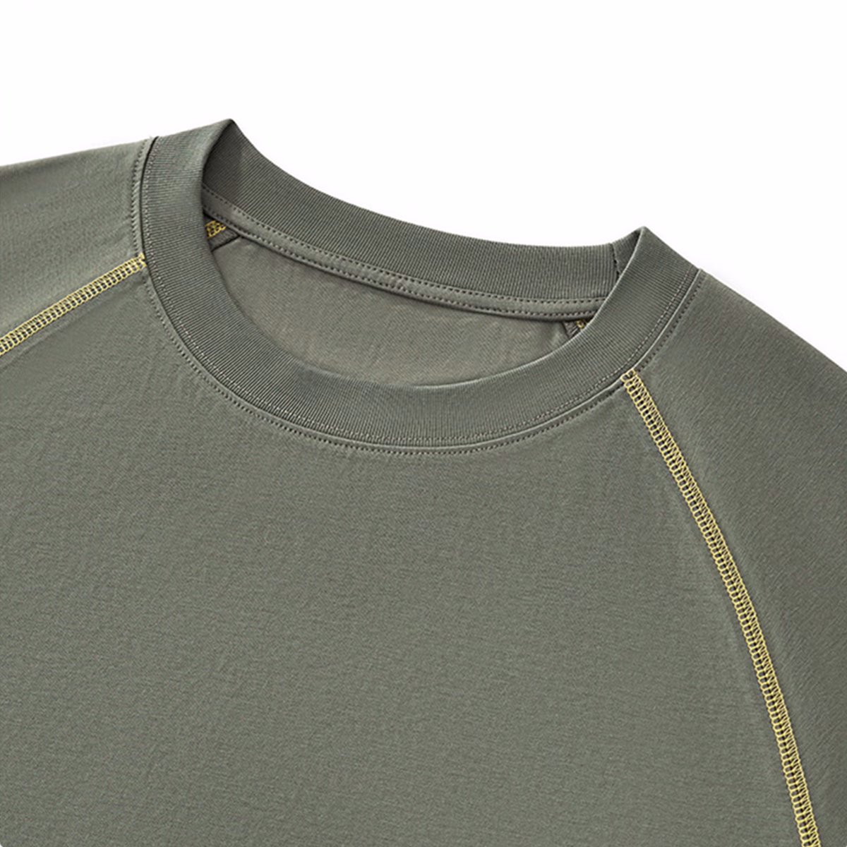 ODM 210GSM Sorona Oversized Contrast Stitching Streetwear T-Shirt Fabrikant