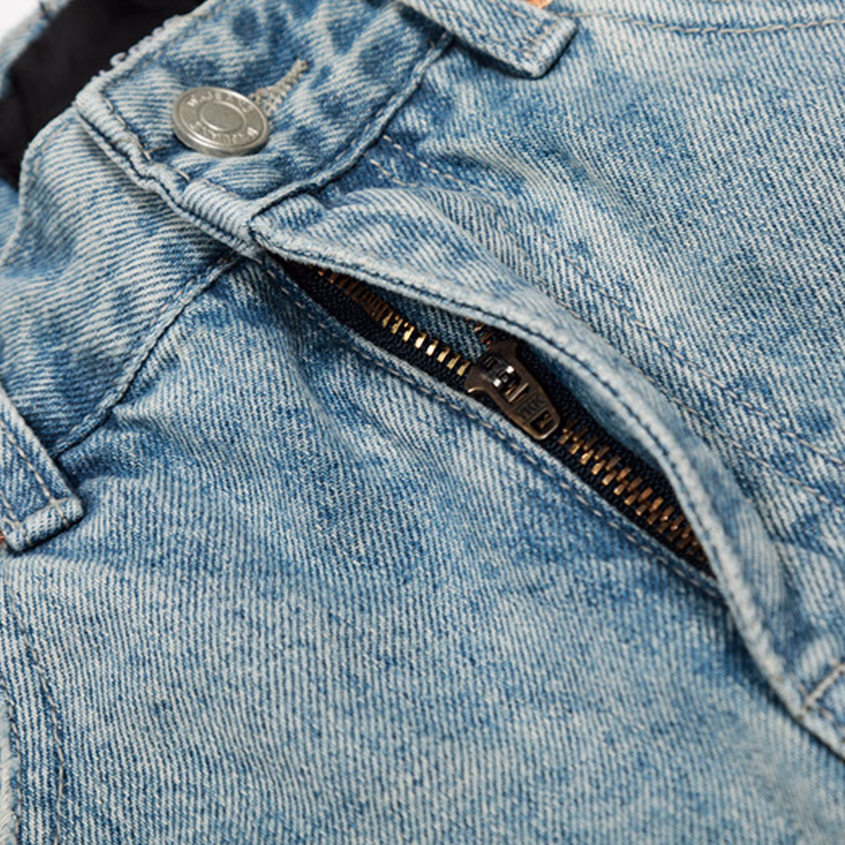 Custom Vintage Wash Men's Capri Jeans OEM Wholesale Wide-Leg Baggy Jeans