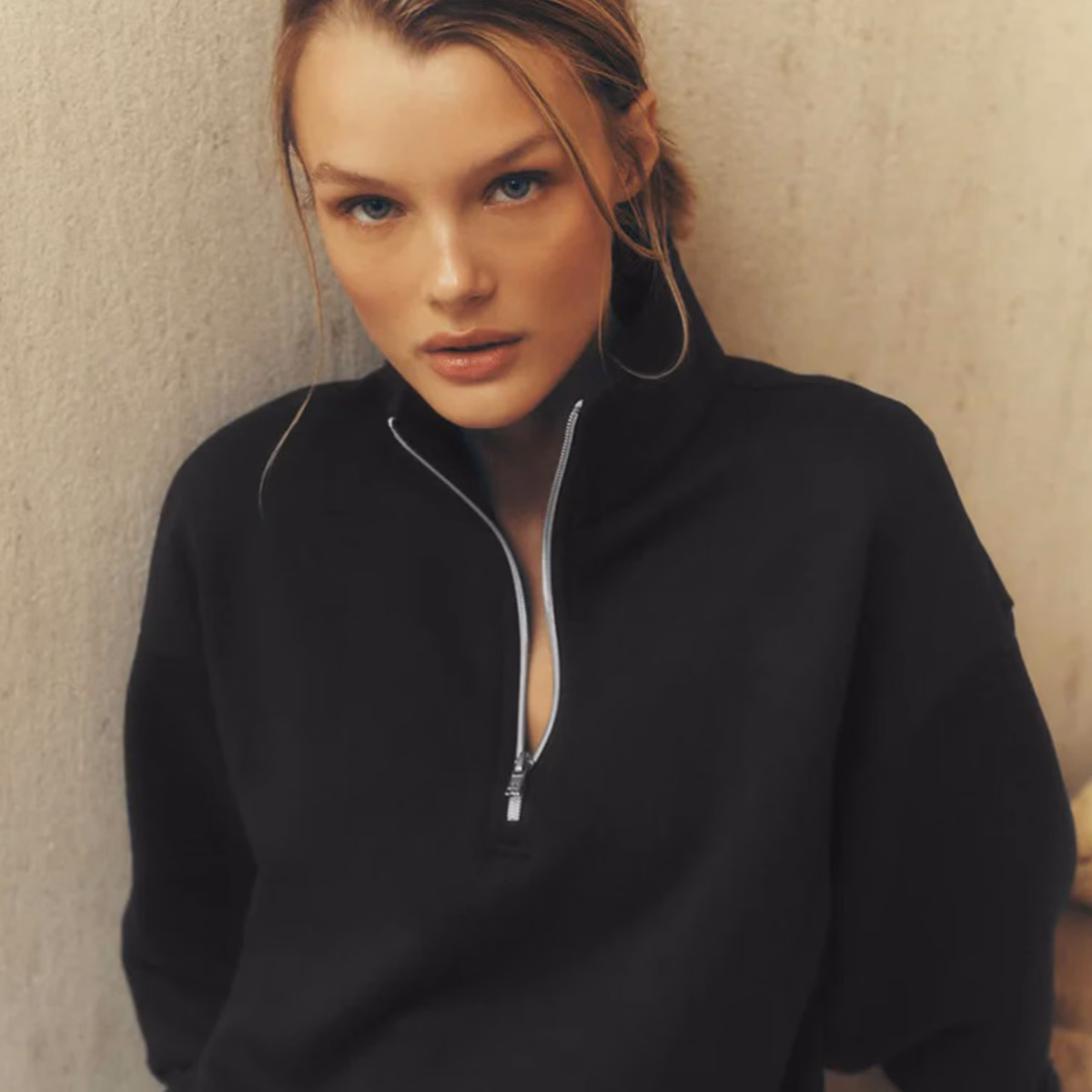 Custom Women's 14 Zip 340gsm Organic Cotton Streetwear OEM Activewear Factory